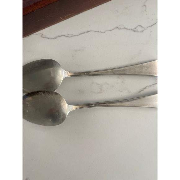 R&B Jewell Flatware Silverware Serving Tea Spoons Lot Set of 2 Pieces - Picture 2 of 2
